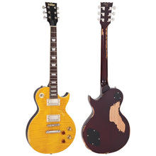 Load image into Gallery viewer, Distressed 'Lemon Drop' Vintage V100 ICON Electric Guitar