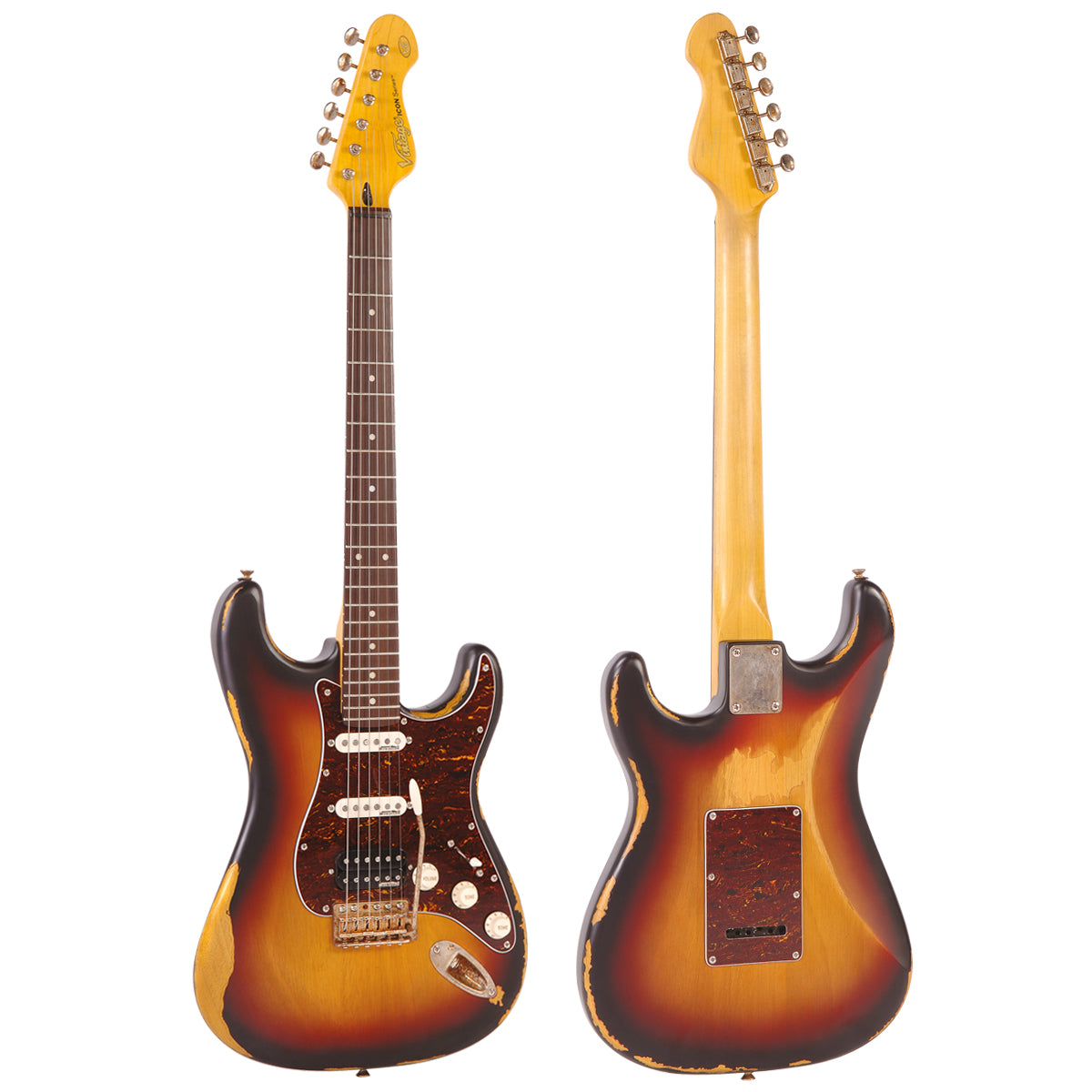 【美品】VHS VINTAGE V6 ICON エレキギター Vintage V6H ICON Electric Guitar ~ Distressed Tobacco Sunburst