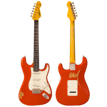 Load image into Gallery viewer, Distressed Firenza Red Vintage V6 ICON Electric Guitar