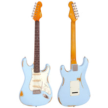 Load image into Gallery viewer, Distressed Laguna Blue Vintage V6 ICON Electric Guitar