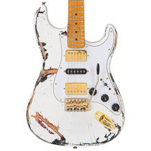 Load image into Gallery viewer, Distressed White Over Sunburst Gloss Vintage V6 ProShop Custom-Build Electric Guitar