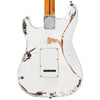 Distressed White Over Sunburst Gloss Vintage V6 ProShop Custom-Build Electric Guitar