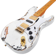 Load image into Gallery viewer, Distressed White Over Sunburst Gloss Vintage V6 ProShop Custom-Build Electric Guitar