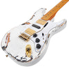 Distressed White Over Sunburst Gloss Vintage V6 ProShop Custom-Build Electric Guitar