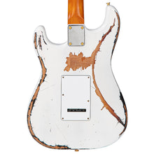 Load image into Gallery viewer, Distressed White Over Sunburst Gloss Vintage V6 ProShop Custom-Build Electric Guitar