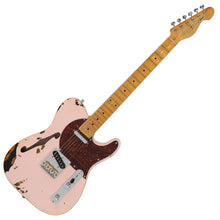 Load image into Gallery viewer, Distressed Shell Pink over Sunburst Vintage V72 ProShop Custom-Build Electric Guitar