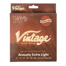Load image into Gallery viewer, Vintage Bronze Wound Acoustic Guitar Strings ~ 10-48