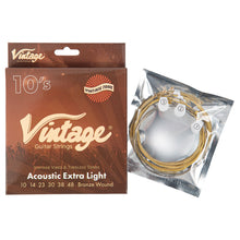 Load image into Gallery viewer, Vintage Bronze Wound Acoustic Guitar Strings ~ 10-48