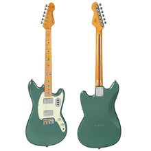 Load image into Gallery viewer, Metallic Sherwood Green Vintage REVO Series 'Colt HH Twin' Hardtail Guitar