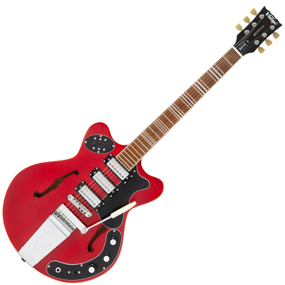 Vintage REVO Series Superthin Guitar ~ Cherry Red – VintageGuitarsRus