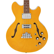 Load image into Gallery viewer, Vintage REVO Series 'Supreme' Semi-Acoustic Bass Guitar ~ Natural