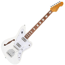 Load image into Gallery viewer, Arctic White Vintage REVO Series 'Surfmaster' Thinline Twin Electric Guitar