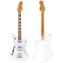 Load image into Gallery viewer, Arctic White Vintage REVO Series 'Surfmaster' Thinline Twin Electric Guitar