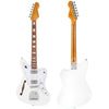 Arctic White Vintage REVO Series 'Surfmaster' Thinline Twin Electric Guitar