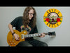 Vintage V100AFD Reissued Electric Guitar ~ Left Hand Flamed Amber