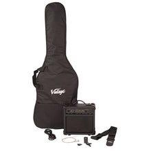 Load image into Gallery viewer, Boulevard Black Vintage V20 Coaster Series Electric Guitar Pack