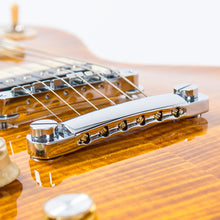 Load image into Gallery viewer, Vintage V100AFD Reissued Electric Guitar ~ Left Hand Flamed Amber