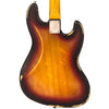 Left Hand Sunset Sunburst Vintage V74 ICON Fretless Bass Guitar