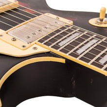 Load image into Gallery viewer, Vintage V100 ICON Electric Guitar ~ Distressed Black Over Sunburst