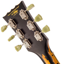 Load image into Gallery viewer, Vintage V100 ICON Electric Guitar ~ Distressed Black Over Sunburst