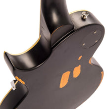 Load image into Gallery viewer, Vintage V100 ICON Electric Guitar ~ Distressed Black Over Sunburst