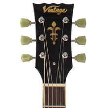 Load image into Gallery viewer, Vintage V100T ReIssued Series Electric Guitar ~ Flamed Thru Black