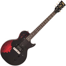 Load image into Gallery viewer, Vintage V120 ICON Electric Guitar ~ Distressed Black Over Cherry Red