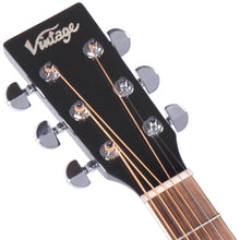 Load image into Gallery viewer, Vintage V300 Acoustic Folk Guitar ~ Black