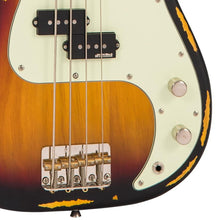 Load image into Gallery viewer, Distressed Sunset Sunburst Vintage V4 ICON Bass Guitar