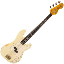 Load image into Gallery viewer, Distressed Vintage White Vintage V4 ICON Bass Guitar