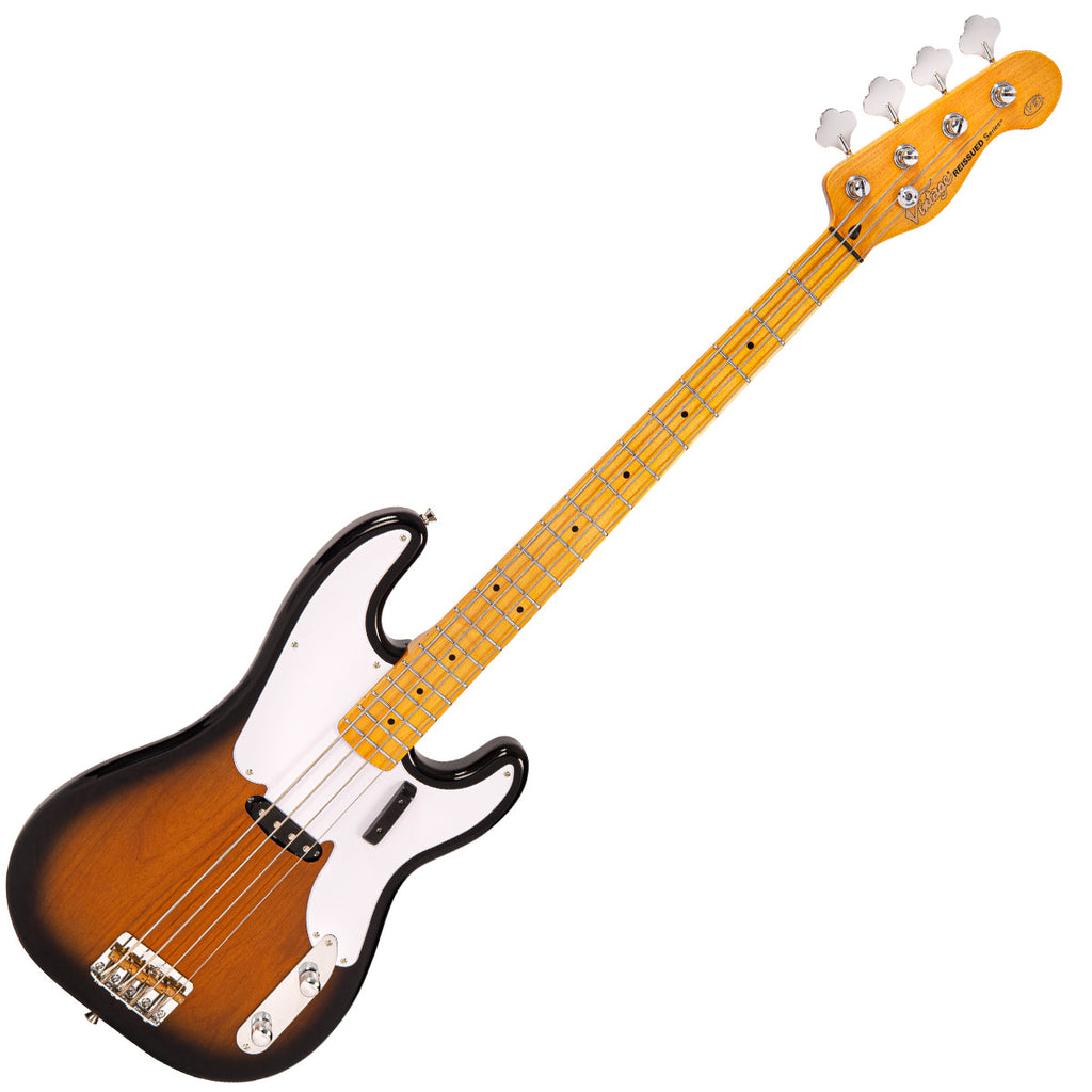 Vintage V51 ReIssued Bass Guitar ~ Two Tone Sunburst