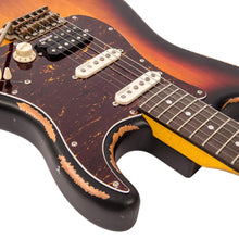 Load image into Gallery viewer, Distressed Tobacco Sunburst Vintage V6H ICON Electric Guitar