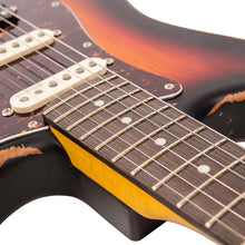 Load image into Gallery viewer, Distressed Tobacco Sunburst Vintage V6H ICON Electric Guitar