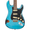 Distressed Gun Hill Blue Over Sunburst Vintage V6 ICON Electric Guitar
