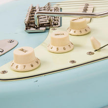 Load image into Gallery viewer, Vintage V6 ICON Electric Guitar ~ Distressed Laguna Blue