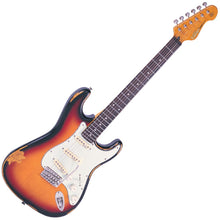 Load image into Gallery viewer, Distressed Sunburst Vintage V6 ICON Electric Guitar