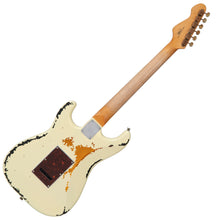 Load image into Gallery viewer, Distressed White Over Sunburst Vintage V6 ICON Electric Guitar