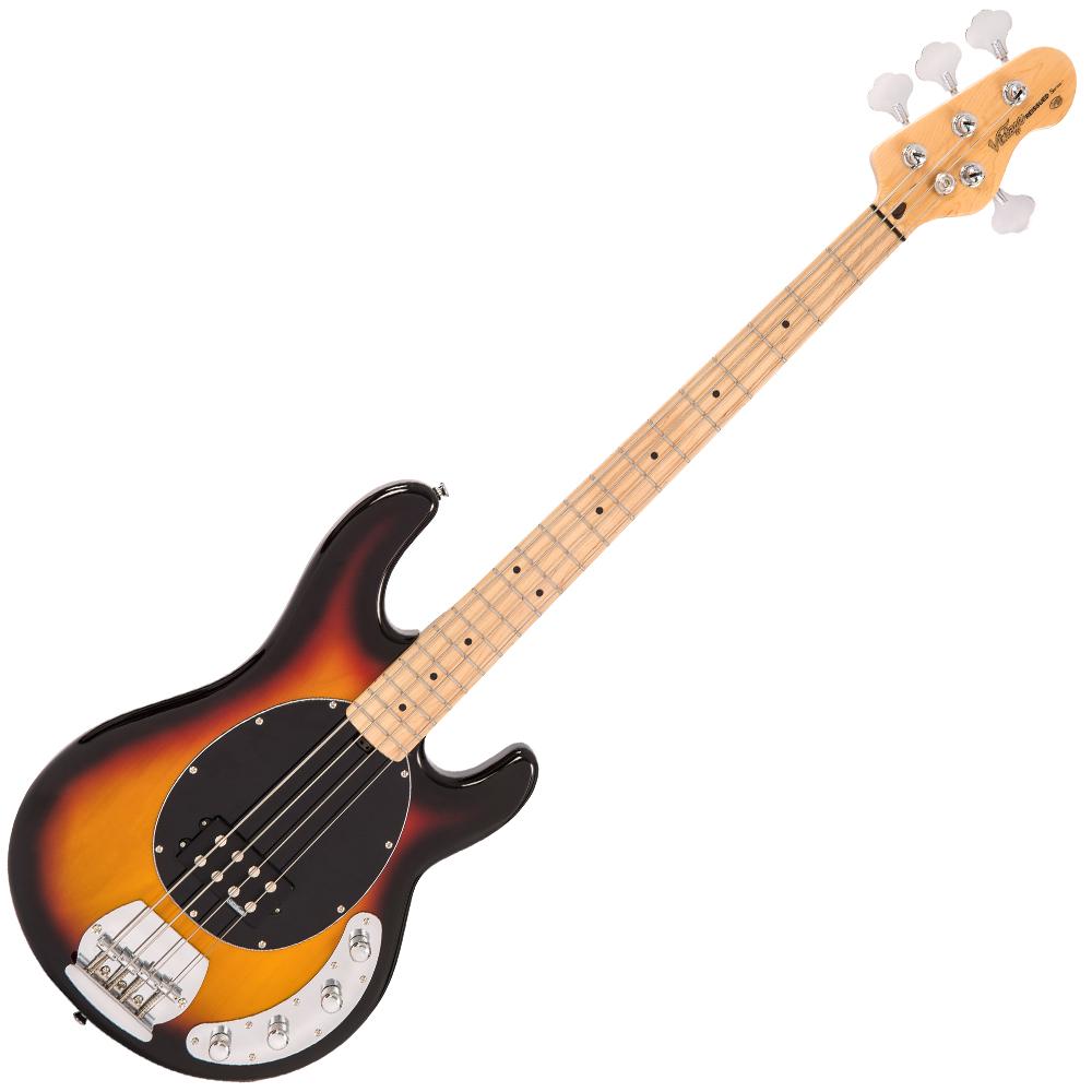 Sunset Sunburst Vintage V96 ReIssued 4-String Active Bass Guitar
