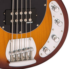Load image into Gallery viewer, Vintage V96 ReIssued 5-String Active Bass ~ Flamed Tobacco Sunburst