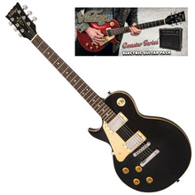 Load image into Gallery viewer, Vintage V10 Coaster Series Electric Guitar Pack ~ Left Hand Boulevard Black