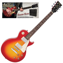 Load image into Gallery viewer, Cherry Sunburst Vintage V10 Coaster Series Electric Guitar Pack