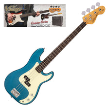 Load image into Gallery viewer, Candy Apple Blue Vintage V40 Coaster Series Bass Guitar Pack