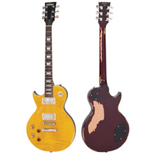 Load image into Gallery viewer, Vintage V100 ICON Electric Guitar ~ Left Hand Distressed &#39;Lemon Drop&#39;