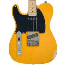 Load image into Gallery viewer, Left Hand Aged Butterscotch Vintage V52 ProShop Unique Electric Guitar