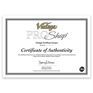Vintage ProShop Certificate