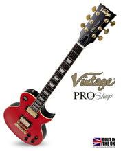 Load image into Gallery viewer, Light Distressed Red Vintage V100 ProShop Unique Electric Guitar