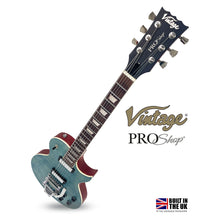 Load image into Gallery viewer, Bigsby Trans Blue Vintage V100 ProShop Unique Electric Guitar