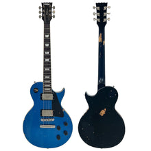 Load image into Gallery viewer, Heavy Distressed Metallic Blue Vintage V100 ProShop Unique Electric Guitar