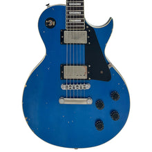Load image into Gallery viewer, Heavy Distressed Metallic Blue Vintage V100 ProShop Unique Electric Guitar
