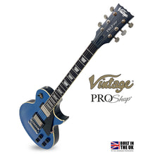 Load image into Gallery viewer, Heavy Distressed Metallic Blue Vintage V100 ProShop Unique Electric Guitar